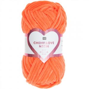 Rico Design Découvrez la Douceur de la Pelote Velours Creative Chenillove Néon 50GR de 05 Néon Orange - 05 Néon Orange