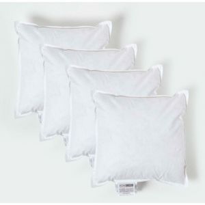 Homescapes - Coussin de garnissage en plumes de canard, 35 x 35 cm - Lot de 4