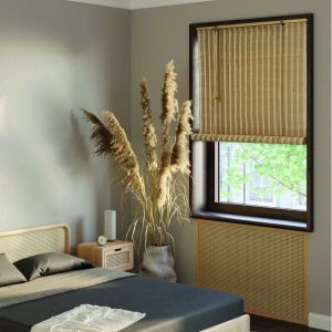 Madécostore Roll'up nature toile de Jute sans percer - Naturel - L50 x H150cm