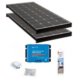 Image de Antarion Pack BLACK BOOSTER 2x Panneaux Solaires 140W + Régulateur solaire VICTRON 30A 54