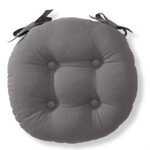 Lot de 2 galettes rond gris moyen en coton