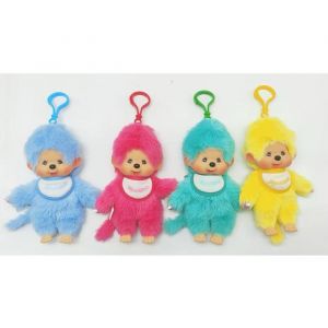 Monchhichi Porte-cl&eacute;s Peluche Mini - BANDAI - Couleur al&eacute;atoire