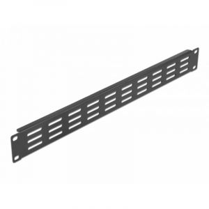 Delock Panneau de rack 66679 19" 1U m&eacute;tal noir avec ventilation horizontale