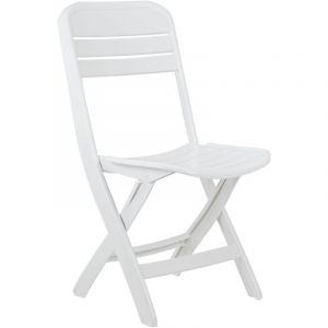 O91 - Chaise pliante Bliss Blanc 52x40x82cm
