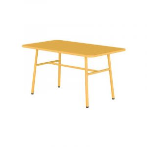 Table basse de jardin en métal - Jaune moutarde - mirmande de mylia
