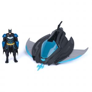 Spin Master DC Comics - Batman Ninja Strike - Batwing + Figurine Batman 15 Cm - Figurine Articul&eacute;e - Cr&eacute;ez Vos Propres Combats Masqu&eacute;s - Super H&eacute;ros - Jouet &Agrave; Collectionner - Jouet Enfant 3 Ans Et +
