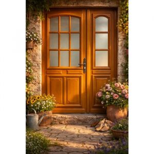 Porte D'entr&eacute;e Tiercee Bois Vitr&eacute;e Marine H215 X L140 P,gauche C&ocirc;tes Tableau Gd Menuiseries