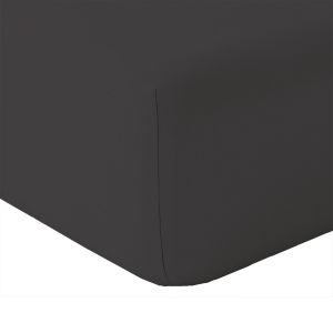 Toison d'or - Drap housse 100% Coton lav&eacute; acier