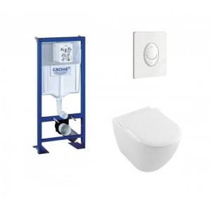 Grohe Pack Rapid SL + Cuvette Subway 2.0 Villeroy + Plaque Blanche