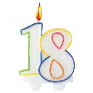 Amscan Bougie anniversaire 18 ans