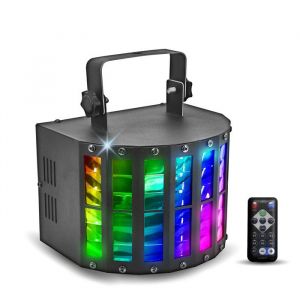 Jeu de lumi&egrave;re Projecteur Derby Karma DJ LED250, 9 LEDS de 3W - Mode Strobe - Mode Auto, rythme de la musique, DMX, T&eacute;l&eacute;commande
