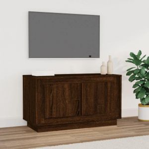VidaXL Meuble TV ch&ecirc;ne marron 80x35x45 cm bois d'ing&eacute;nierie