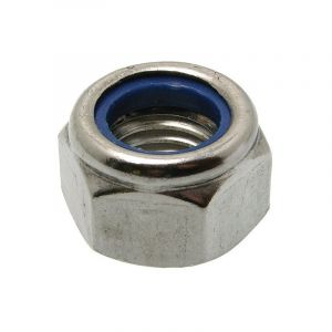Acton Écrou hexagonal auto-freiné - inox a2 écrou autofreiné à bague nylon m6 - inox a2 inox a2 din 985 1 boîte(s) de 50 pièce(s) m6 mm 4 mm 11.05 mm - acto