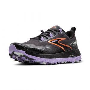 Brooks Femme Cascadia 18 Sneaker, Ebony Sweet Lavender Copper, 38.5 EU