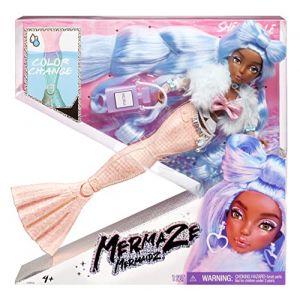 Image de Mga entertainment Mermaze Mermaidz - Shellnelle - Poupée Mannequin Sirène 34cm - Change de Couleur dans l'eau