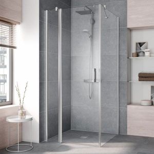 Kermi Pega Porte battante, avec &eacute;l&eacute;ment fixe, pour paroi lat&eacute;rale, PE1NL11018VAK, PE1NL