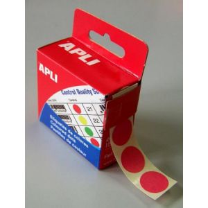 APLI 115010 - Bo&icirc;te distributrice de 150 pastilles adh&eacute;sives roses, diam. 15 mm