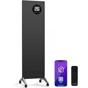 Klarstein Wonderwall Smart 400 W radiateur Infrarouge – mMontage Mural, économe, WiFi & appli, Alexa, Chaleur instantanée, Affichage LED, Protection Contre la surchauffe, pour pièces jusqu'à 10 m²