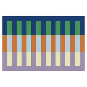 Lot de 4 - Set de table en vinyle - Bleu - 30x45 cm - Rythmo - 99DECO