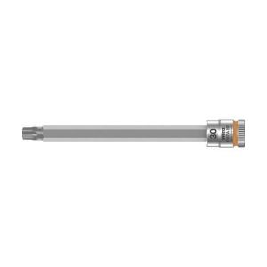 Wera 05003370001 8767 A HF Torx Douille-Embout Zyklop &agrave; emmanchement 1/4" avec fonction de retenue, TX 30 x 100 mm, Orange Vif