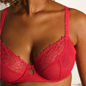 Sans Complexe Soutien-gorge plongeant avec armatures rouge