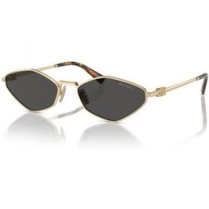 MIU MIU Femme MU 56ZS ZVN5S0 Lunettes de soleil Métal Or Gris Géométrique Normale