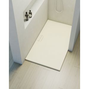 Receveur de douche extraplat rectangulaire blanc ivoire 80x120 cm Shile