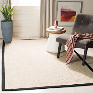 Tapis Sisal Marble / Black 122 X 122 cm