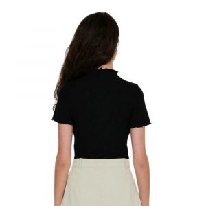 Only ONLEMMA S/S Highneck Top Noos JRS T-Shirt, Black, XL Femme