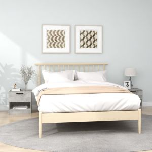 VidaXL Tables de chevet 2 pcs Gris béton Bois d'ingénierie