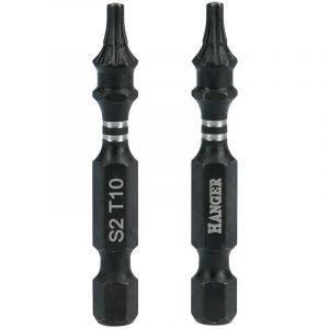 Hanger 2 embouts impact 1/4'' &eacute;toile perc&eacute;e TTX30 longueur 50 mm 134071