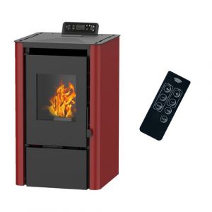 Poêle à granulés étanche Anita 7,6 kW Bordeaux Sannover