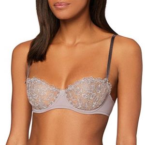 Aubade Soutien-gorge Corbeille SECRET DE CHARME, Bretelles R&eacute;glables, Taille : 85E, Mondaine, FL14-6