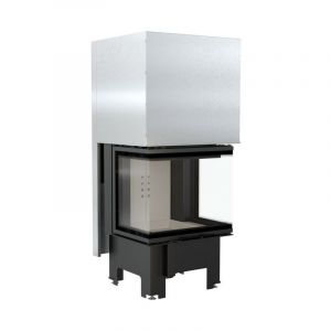 Azura Insert cheminée NBC 9 3 côtés vitrés ouverture relevable + 3 bouches recuperateur