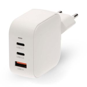 Nedis Chargeur mural 70W USB + 2x USB-C GaN PD3.0 - Blanc