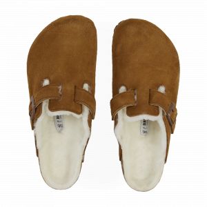 Birkenstock Sabots Boston shearling Marron - Couleur Marron - Taille 45