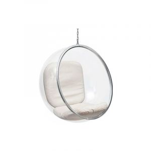 Privatefloor Fauteuil Suspendu Design - Revêtement En Similicuir - Pop Ivoire