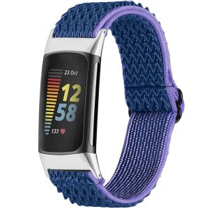 IMoshion Bracelet &eacute;lastique en nylon Fitbit Charge 5 / Charge 6 - Bleu fonc&eacute;