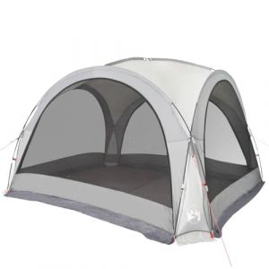 VidaXL Tente de Réception Belvédère avec Parois Tonnelle de Barbecue Pavillon de Jardin Terrasse Patio Blanc 360x360x215 94368