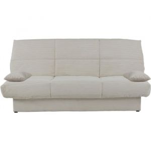 Conforteam - Banquette clic-clac - 3 places - Tissu - Beige - 190 x 90 x 92 cm - clem