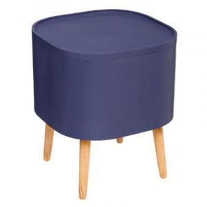 Image de Atmosphera Table basse et coffre rangement - Zael - 36 x 36 x 43,5 cm - Myrtille - AC-DÉCO