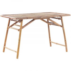 Beliani Table pliable 4 personnes en bambou bois clair
