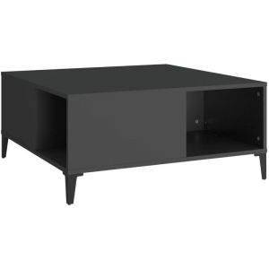 VidaXL Table basse noir 80x80x36,5 cm bois d'ingénierie 821101