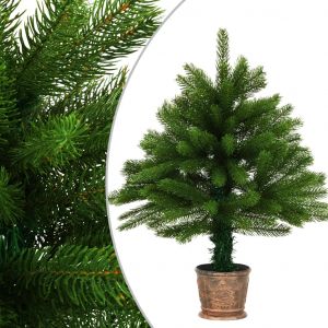 VidaXL Sapin de Noël artificiel avec panier 65 cm Vert