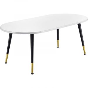 Table B e Fontana 47 x 120 x 60 cm Blanc Mat Laqué Laiton