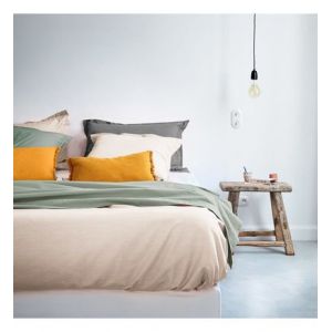 Olivier Desforges Housse de couette percale 80 fils/cm², Alcôve Blanc - Couleur Blanc - Taille 240 x 290 cm