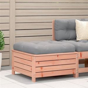 VidaXL Repose pied de jardin avec coussin bois massif douglas