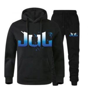 Jogging Survêtement Style Jul Homme Noir – Bleu Et Blanc – S À Xxl (Taille Xxl,Couleur Noir)