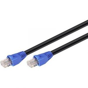 Goobay Câble RJ45 étanche catégorie 6 U/UTP 40 m (Bleu et Noir)