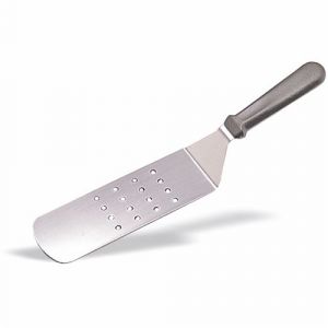 Pujadas Spatule en Inox Perfor&eacute;e Manche en ABS L 38 cm